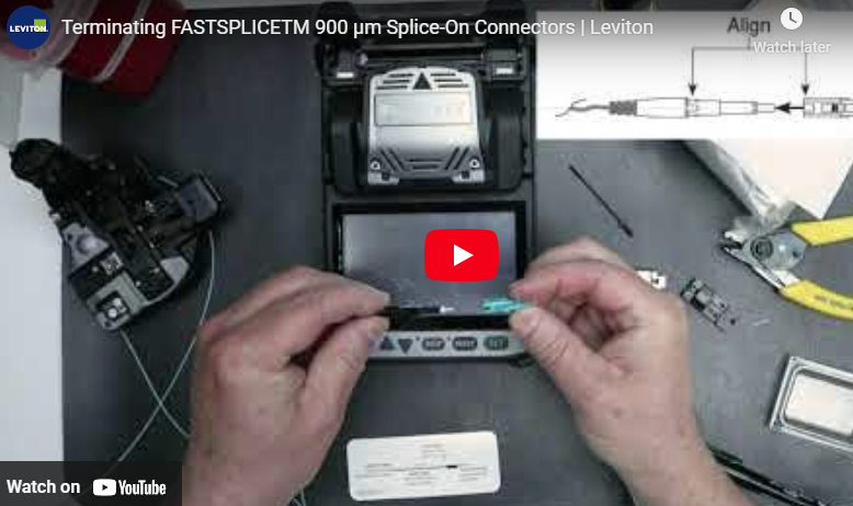 Terminating FASTSPLICETM 900 µm Splice-On Connectors